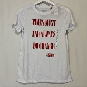 Coming to America Times Must And Always Do Change - Akeem Graphic Tee White NWT